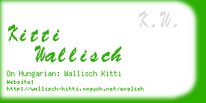 kitti wallisch business card